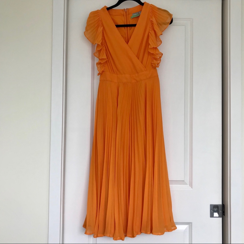 Orange cocktail dress